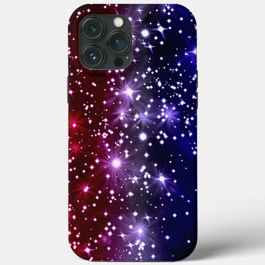 Red White & Blue Patriotic Sparkle Case-Mate iPhone Hülle (Rückseite)