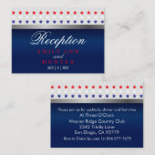 Red, White & Blue Patriotic Star Wedding Begleitkarte (Vorne/Hinten)