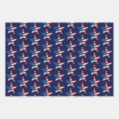 Red White & Blue Patriotic Stars Geschenkpapier Set (Vorderseite 3)