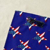 Red White & Blue Patriotic Stars Strandtuch (Beispiel)