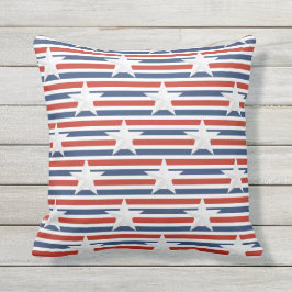 Red White Blue Patriotic Stars Streifen USA Flagge Kissen