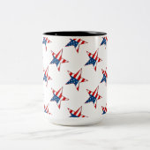 Red White & Blue Patriotic Stars Tasse 2 (Mittel)