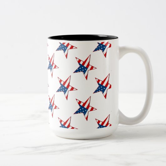 Red White & Blue Patriotic Stars Tasse 2 (Rechts)
