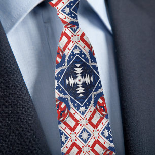 Red White Blue Patriotic Style Krawatte