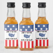 Red White & Blue Patriotic USA Flag Alkoholflaschenetikett (Flaschen)