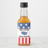 Red White & Blue Patriotic USA Flag Alkoholflaschenetikett (Vorderseite)