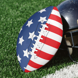 Red White & Blue Patriotic USA Flag Football