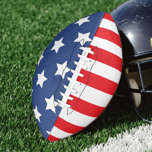 Red White & Blue Patriotic USA Flag Football