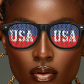 Red White & Blue Patriotic USA Retro Partybrille