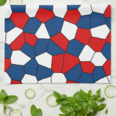 Red White Blue Pattern Küchentuch (Gefaltet)