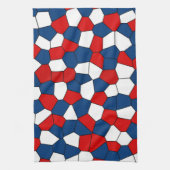 Red White Blue Pattern Küchentuch (Vertikal)