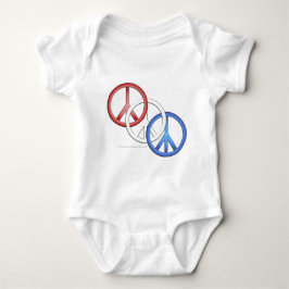 Red White Blue Peace Baby Strampler