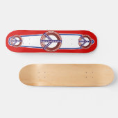 Red White & Blue Peace Sign Skateboard (Horizontal)