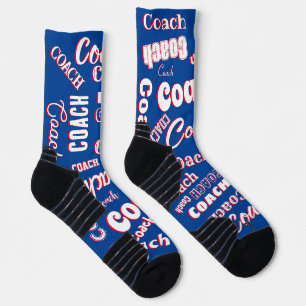 Red White Blue Personalisiert Coach Geschenk Name Socken