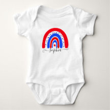 Red White & Blue Personalisiert Rainbow 4. Juli