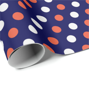 Red White & Blue Poklka Dot Geschenkwrap Geschenkpapier