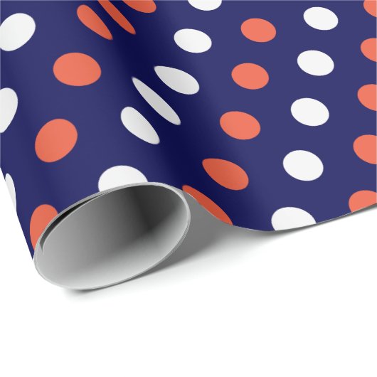 Red White & Blue Poklka Dot Geschenkwrap Geschenkpapier (Rolleneckpunkt)