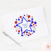Red White Blue Polka Dot Custom Stickers Template (Umschlag)