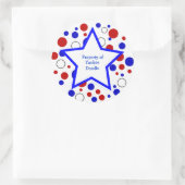 Red White Blue Polka Dot Custom Stickers Template (Tasche)