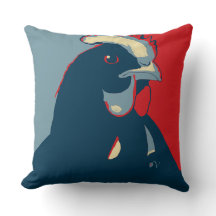 Red White Blue Pop Art Chicken Kissen