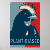Red White Blue Pop Art Chicken Poster Pflanze-vore (Vorne)