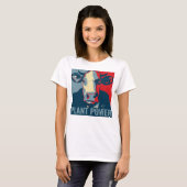 Red White Blue Pop Art Cow Tshirt Pflanze Power (Vorne ganz)