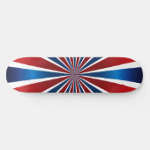 Red White Blue Radial Muster Skateboard (Horizontal)