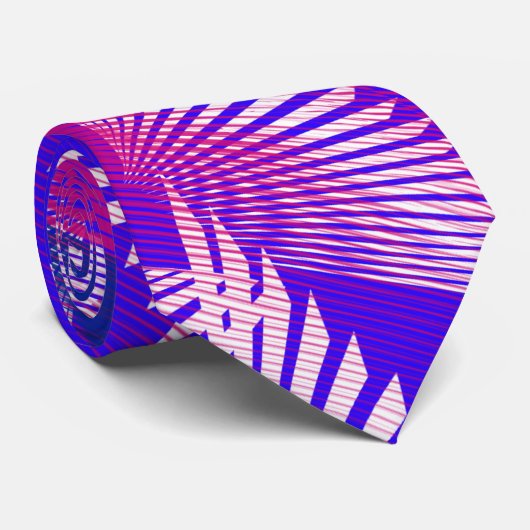 Red White Blue Radiate 35 Krawatte (Gerollt)