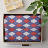 Red White Blue Raute 2-GEWEBE WRAPPING PAPIER (Geschenk)