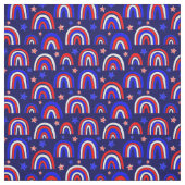 Red White Blue Retro Rainbow Stoff (Muster)