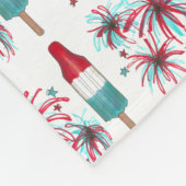 Red White Blue Rocket Pop Popsights Fireworks USA Fleecedecke (Ecke)