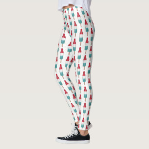 Red White Blue Rocket Pop Popsitic Patriotic USA Leggings
