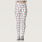 Red White Blue Rocket Pop Popsitic Patriotic USA Leggings (Vorderseite)