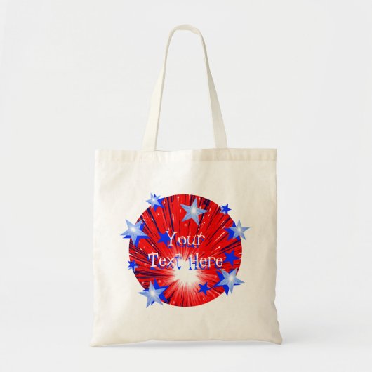 Red White Blue Round 'Your Text' Tasche für Firewo (Vorne)