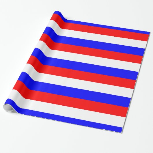 Red White Blue - Russland-Flagge Geschenkpapier (Ungerollt)