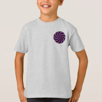 Red White Blue Schachbrett Spiral von Kenneth Yonc