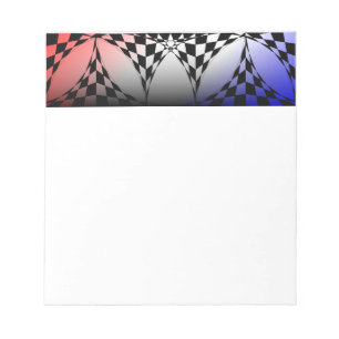 Red-White-Blue-Schachbretts von Kenneth Yoncich Notizblock