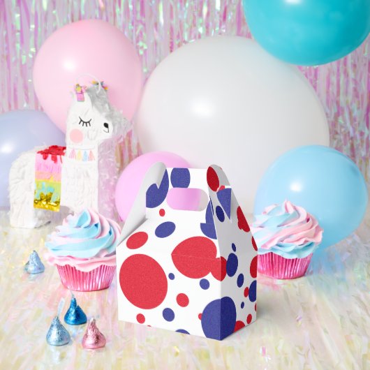 Red White Blue Shimmer Trump Riesiges Party Geschenkschachtel (Party)