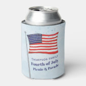 Red White Blue Simple American Flag Dosenkühler (Kanne Vorderseite)