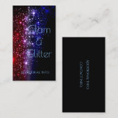 Red White & Blue Sparkard Business Card 2 Visitenkarte (Vorne/Hinten)