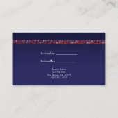 Red White & Blue Sparkle Sequins Freundschaftswerb Empfehlungskarte (Rückseite)