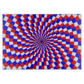 Red White Blue Spiral Cutting Board Schneidebrett (Vorderseite)