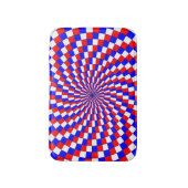 Red White Blue Spiral von Kenneth Yoncich Badematte (Vorderseite Vertikal)