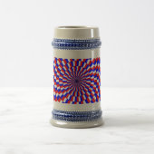 Red White Blue Spiral von Kenneth Yoncich Bierglas (Mittel)