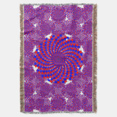 Red White Blue Spiral von Kenneth Yoncich Decke (Vorderseite Vertikal)