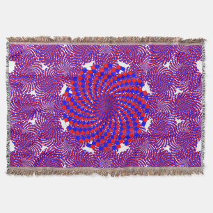 Red White Blue Spiral von Kenneth Yoncich Decke