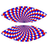 Red White Blue Spiral von Kenneth Yoncich Football (Paneele)