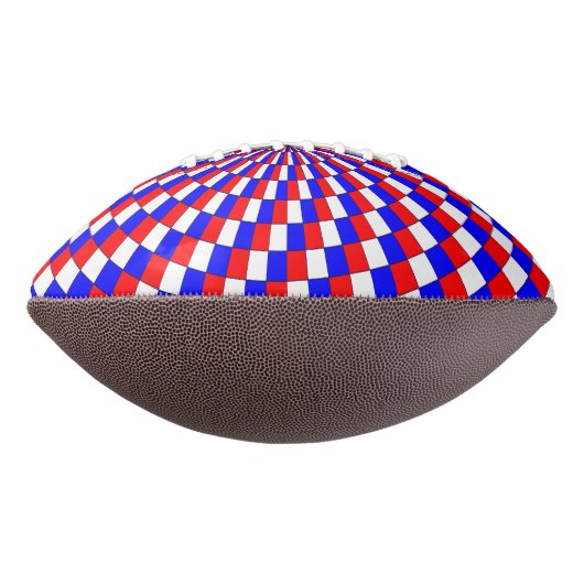 Red White Blue Spiral von Kenneth Yoncich Football (Gedreht 90)