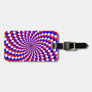 Red White Blue Spiral von Kenneth Yoncich Gepäckanhänger