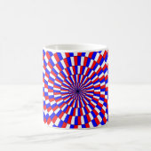 Red White Blue Spiral von Kenneth Yoncich Kaffeetasse (Mittel)